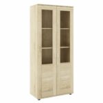 Βιτρίνα ArteLibre ΡΟΔΟΠΗ Μοριοσανίδα Sonoma 80x40x180cm-AR14200217