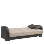 Καναπές Κρεβάτι Τριθέσιος ArteLibre MARTINI Καφέ PU 215x84x84cm-AR14210015 - Image 4