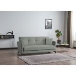 Καναπές Κρεβάτι Τριθέσιος ArteLibre JAVIER 3S Γκρι 210x84x86cm-AR14210229 - Image 4