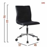 Καρέκλα Γραφείου ArteLibre ΕΡΑΤΩ Μαύρο PVC 45x57x81-91cm-AR14230025 - Image 2