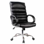 Καρέκλα Γραφείου ArteLibre MOLY Μαύρο Δέρμα 65x70.5x119-126cm-AR14230044 - Image 2