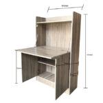 Γραφείο Πτυσσόμενο ArteLibre INDUS Φυσικό MDF/PU 80x30x131.5cm-AR14370059 - Image 2