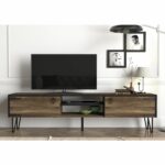 Έπιπλο Τηλεόρασης ArteLibre Thira Σκούρο Καφέ 180x30x49cm-AR14410045