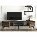 Έπιπλο Τηλεόρασης ArteLibre Thira Σκούρο Καφέ 180x30x49cm-AR14410045 - Image 3