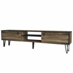Έπιπλο Τηλεόρασης ArteLibre Thira Σκούρο Καφέ 180x30x49cm-AR14410045 - Image 5
