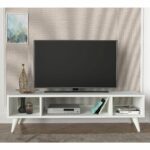 Έπιπλο Τηλεόρασης ArteLibre Samos Λευκό 120x35x40cm-AR14410049