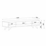 Έπιπλο Τηλεόρασης ArteLibre Samos Λευκό 120x35x40cm-AR14410049 - Image 5