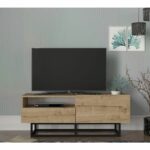 Έπιπλο Τηλεόρασης ArteLibre Ios Φυσικό 120x37x46cm-AR14410051