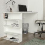 Γραφείο ArteLibre CLEORA Λευκό Μοριοσανίδα/Μελαμίνη 120x60x74cm-AR14410271 - Image 4