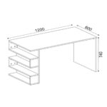 Γραφείο ArteLibre CLEORA Λευκό Μοριοσανίδα/Μελαμίνη 120x60x74cm-AR14410271 - Image 5
