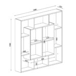 Βιβλιοθήκη ArteLibre NISIROS Cordoba Μοριοσανίδα/Μελαμίνη 136x22x136cm-AR14410279 - Image 5