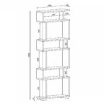 Βιβλιοθήκη ArteLibre OSMOND Cordoba Μοριοσανίδα/Μελαμίνη 60x20x157cm-AR14410289 - Image 5