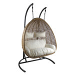 Κούνια Πολυθρόνα ArteLibre ABRONIUS Φυσικό Μέταλλο/Rattan 130x68x195cm-AR14510014 - Image 2