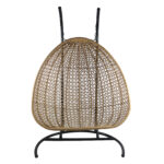 Κούνια Πολυθρόνα ArteLibre ABRONIUS Φυσικό Μέταλλο/Rattan 130x68x195cm-AR14510014 - Image 3