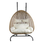 Κούνια Πολυθρόνα ArteLibre ABRONIUS Φυσικό Μέταλλο/Rattan 130x68x195cm-AR14510014