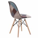 Καρέκλα ArteLibre CORYLOUS Patchwork Microfiber Ύφασμα/Ξύλο 51x46x82cm-AR14590002 - Image 3