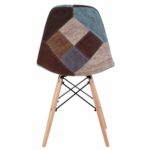 Καρέκλα ArteLibre CORYLOUS Patchwork Microfiber Ύφασμα/Ξύλο 51x46x82cm-AR14590002 - Image 4
