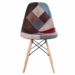 Καρέκλα ArteLibre CORYLOUS Patchwork Microfiber Ύφασμα/Ξύλο 51x46x82cm-AR14590002 - Image 5