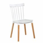 Καρέκλα ArteLibre FLAPPER Λευκό PP/Ξύλο 42.5x49.5x84cm-AR14600001 - Image 2