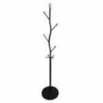 Καλόγερος ArteLibre ATRI Μαύρο Μέταλλο 37x37x173cm-AR14620029 - Image 2