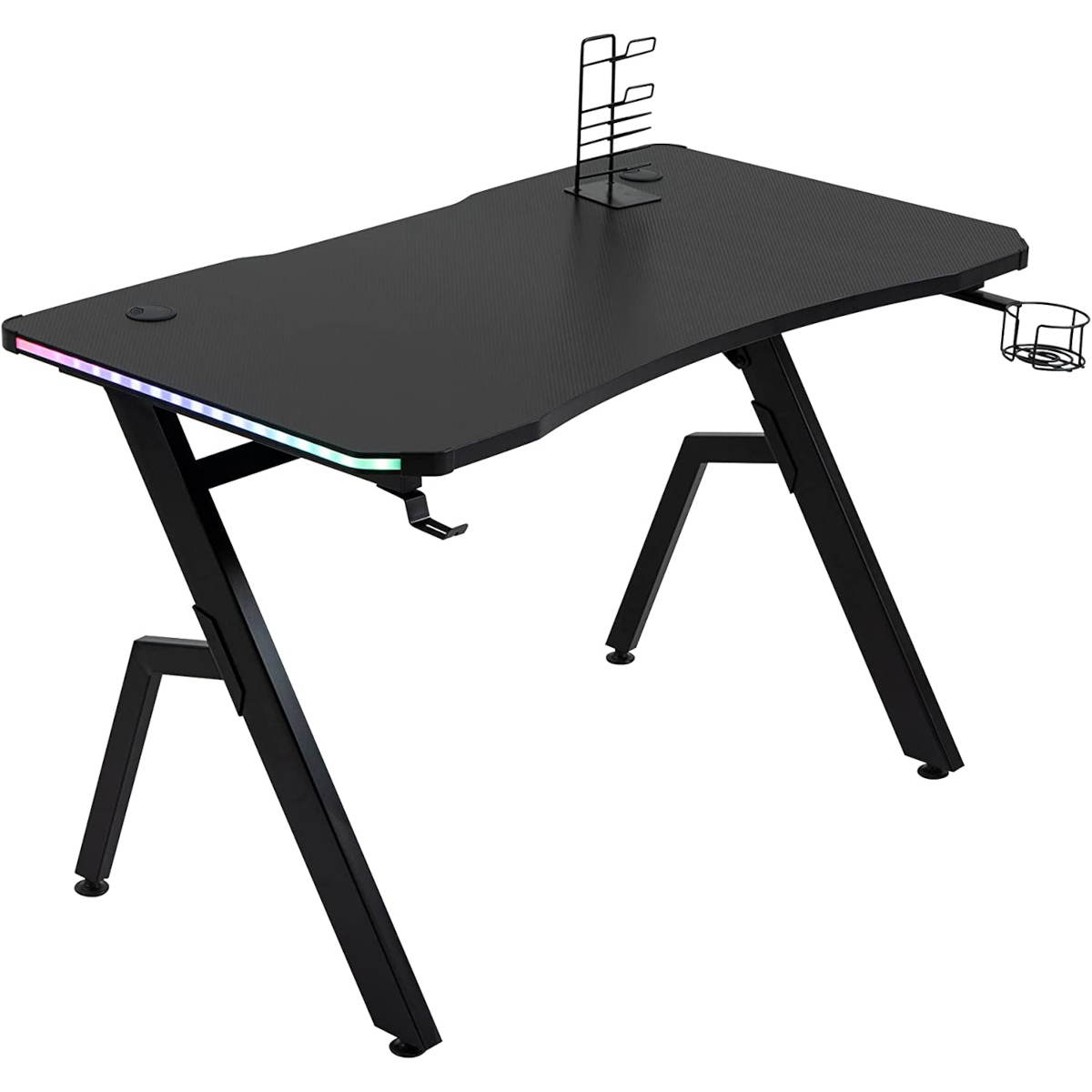 14760002-3 Γραφείο Gaming ArteLibre LUKE RGB Μαύρο Ξύλο/Μέταλλο 120x65x75cm-AR14760002 - Image 1