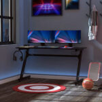 Γραφείο Gaming ArteLibre ORGANA Μαύρο Ξύλο/Μέταλλο 120x65x75cm-AR14760007 - Image 3