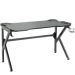 Γραφείο Gaming ArteLibre BERU Μαύρο Ξύλο/Μέταλλο 120x65x75cm-AR14760014