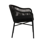 Πολυθρόνα Κήπου ArteLibre KAGERA Μαύρο Αλουμίνιο/Rattan 45x42x84cm-AR14840003 - Image 2