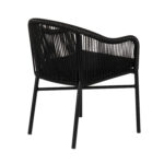 Πολυθρόνα Κήπου ArteLibre KAGERA Μαύρο Αλουμίνιο/Rattan 45x42x84cm-AR14840003 - Image 3
