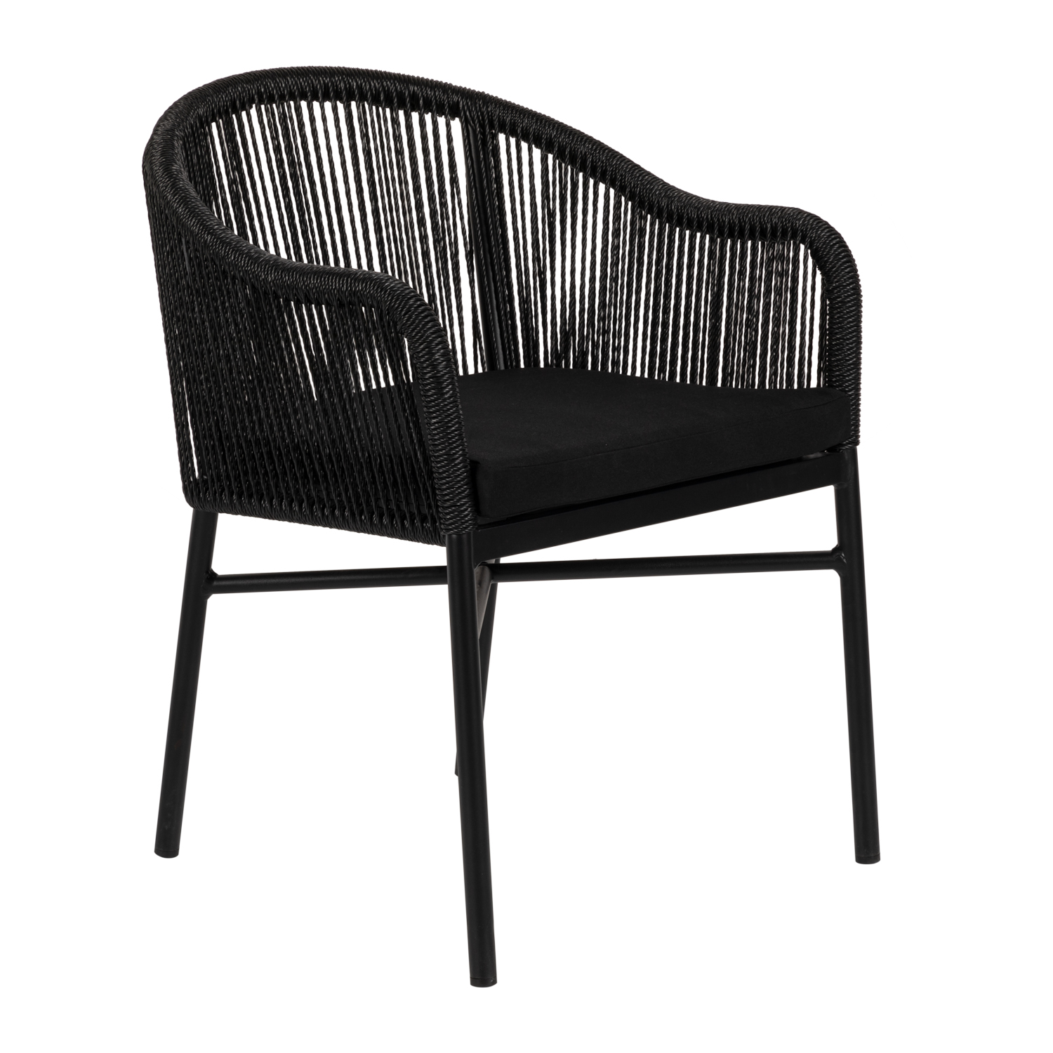 14840003karekla Πολυθρόνα Κήπου ArteLibre KAGERA Μαύρο Αλουμίνιο/Rattan 45x42x84cm-AR14840003 - Image 1