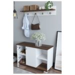 Έπιπλο Εισόδου ArteLibre FURAHA Καρυδί Μοριοσανίδα 90x33x52.2cm-AR14870004 - Image 2