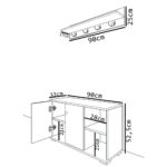 Έπιπλο Εισόδου ArteLibre FURAHA Καρυδί Μοριοσανίδα 90x33x52.2cm-AR14870004 - Image 4