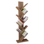 Βιβλιοθήκη ArteLibre AZIZI Καρυδί Μοριοσανίδα 35x19.5x130cm-AR14870084