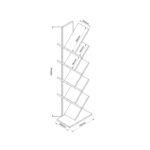 Βιβλιοθήκη ArteLibre AZIZI Λευκό Μοριοσανίδα 35x19.5x130cm-AR14870086 - Image 3