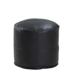 Πουφ ArteLibre CHISISI Μαύρο Δέρμα Φ45x35cm-AR14870104