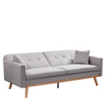 Καναπές Κρεβάτι ArteLibre BELVIA Ανοιχτό Γκρι 202x89x83cm-AR14950004 - Image 2