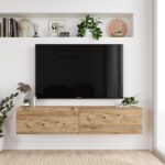 Έπιπλο Τηλεόρασης ArteLibre BERKSHIRE Πεύκο Μοριοσανίδα 140x31.6x29.6cm-AR15350035 - Image 2