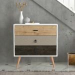 Συρταριέρα ArteLibre KIMOLOS Λευκό/Φυσικό/Καφέ 80x40x79cm-AR14410119 - Image 4