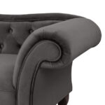 ΑΝΑΚΛΙΝΔΡΟ T.CHESTERFIELD ΓΚΡΙ ΒΕΛΟΥΔΟ NIOVI HM3007.10 ΑΡ.ΜΠΡΑΤΣO 189x61x84Yεκ. - Image 6