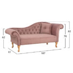 ΑΝΑΚΛΙΝΔΡΟ T.CHESTERFIELD ΣΑΠΙΟ ΜΗΛΟ ΒΕΛΟΥΔΟ NIOVI HM3008.05 ΔΕΞΙ ΜΠΡΑΤΣΟ 187x61x82Y - Image 2