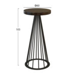 ΒΑΣΗ ΜΕΤΑΛΛΙΚΗ Η/Β ΜΑΥΡΗ ΚΩΝΟΣ TS933 Φ60x103 εκ. - Image 2