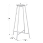 ΒΑΣΗ ΜΠΑΡ ΤΕΣΣΕΡΑ ΠΟΔΙΑ TS952 ΛΕΥΚΗ 48.5x47.5x104 cm. - Image 2