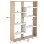 ΒΙΒΛΙΟΘΗΚΗ MARCELINE HM8772.01 100Χ21Χ124,5 ΛΕΥΚΟ - Image 2