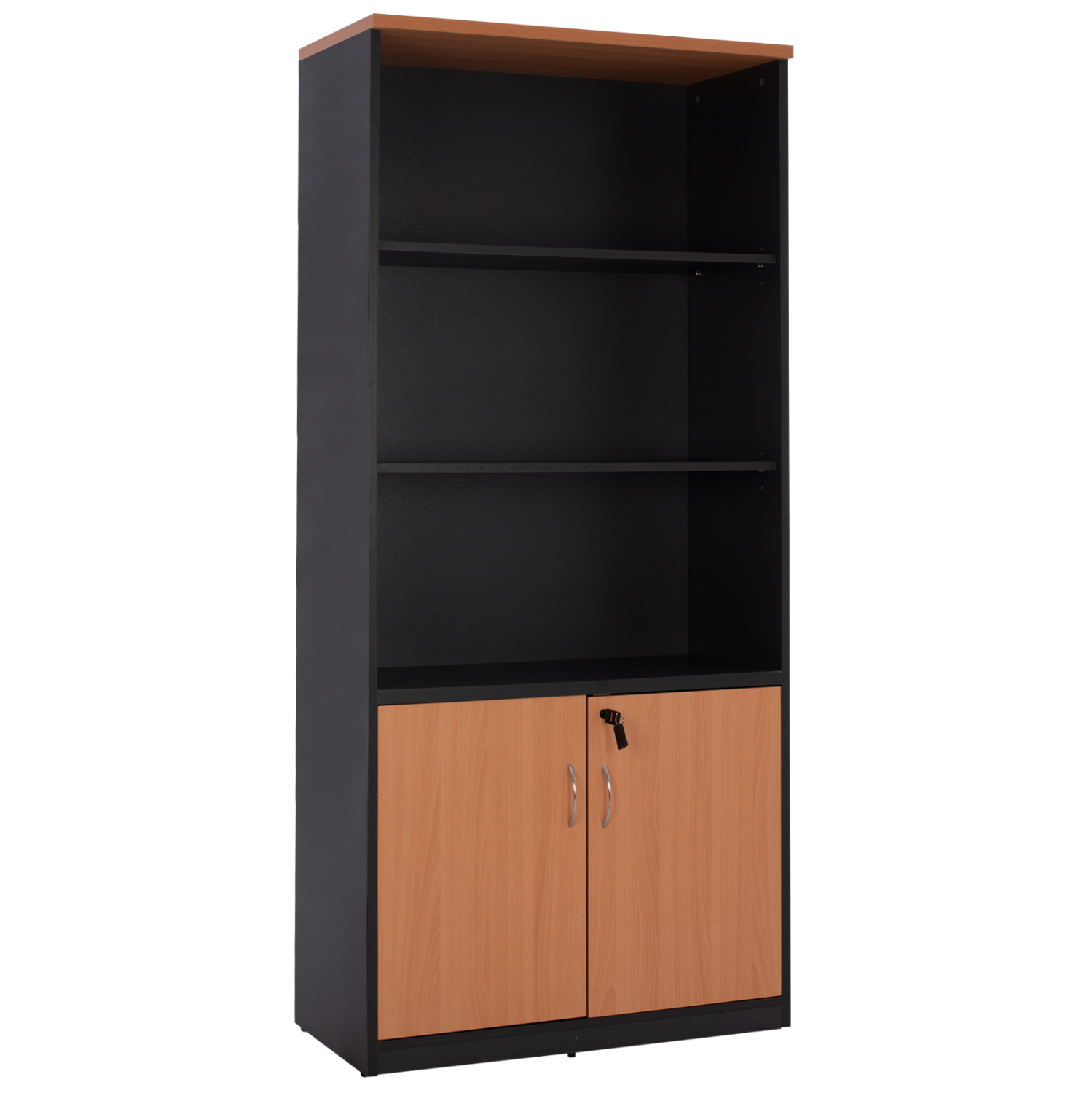 bibliothiki-grafeioy-epaggelmatiki-80ch4 ΒΙΒΛΙΟΘΗΚΗ ΓΡΑΦΕΙΟΥ ΕΠΑΓΓΕΛΜΑΤΙΚΗ ABELINA 80Χ40Χ180Υεκ.HM2014.01 ΣΕ ΧΡΩΜΑ ΟΞΙΑ ΜΕ 2 ΠΟΡΤΕΣ - Image 1