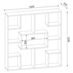 ΒΙΒΛΙΟΘΗΚΗ YOLANTHE ΜΕΛΑΜΙΝΗΣ HM9029.01 ΛΕΥΚΗ 120x22x123,6Υ εκ. - Image 2