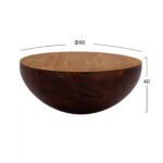 ΔΙΑΚΟΣΜΗΤΙΚΟ ΤΡΑΠΕΖΙ ΣΑΛΟΝΙΟΥ BOWL Φ90X40Yεκ. RUSTY ΜΕ ΞΥΛΟ ΑΚΑΚΙΑΣ HM8717.02 - Image 2