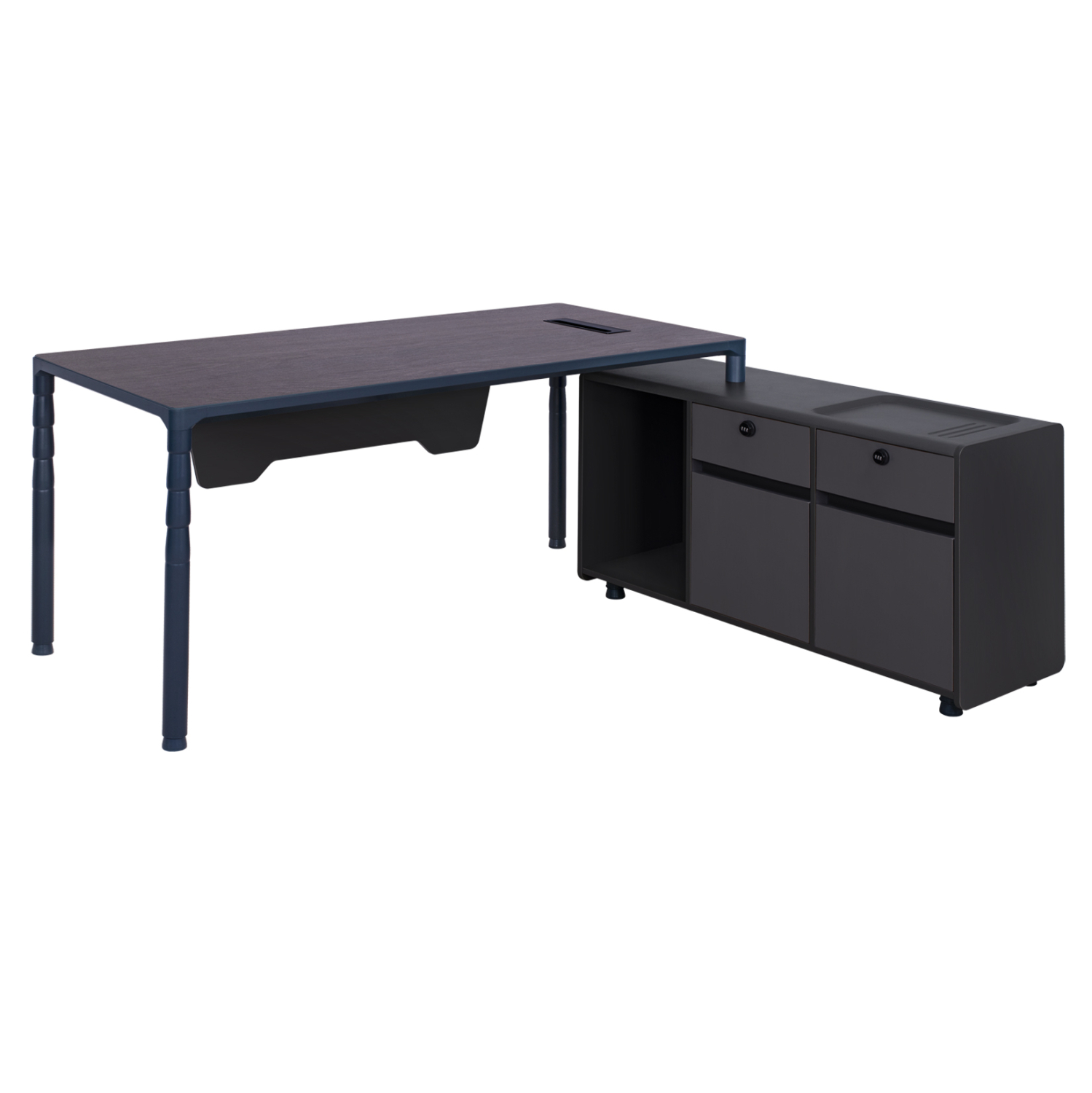 epaggelmatiko-grafeio-dexia-gonia-fb9210-2 ΕΠΑΓΓΕΛΜΑΤΙΚΟ ΓΡΑΦΕΙΟ LYANNA ΔΕΞΙΑ ΓΩΝΙΑ HM2109R ΣΕ ΓΚΡΙ & ΒΕΓΓΕ ΑΠΟΧΡΩΣΗ 183X160X76εκ. - Image 1