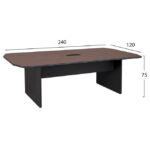 ΕΠΑΓΓΕΛΜΑΤΙΚΟ ΓΡΑΦΕΙΟ ΣΥΝΕΔΡΙΑΣΕΩΝ ROSEWOOD 240Χ120Χ75 HM2103.02 - Image 2