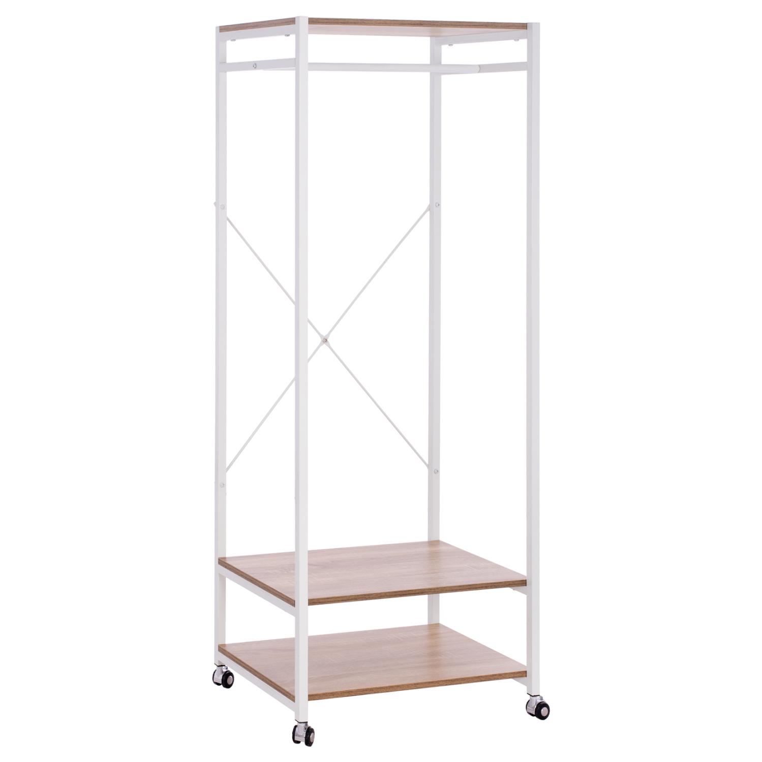 epiplo-eisodoy-fb9240902-sonama-me-leyko ΕΠΙΠΛΟ ΕΙΣΟΔΟΥ NOVALIE HM2409.02 SONAMA ΜΕ ΛΕΥΚΟ ΜΕΤΑΛΛΙΚΟ ΣΚΕΛΕΤΟ 60x40x155 εκ. - Image 1