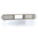 ΕΠΙΠΛΟ ΤΗΛΕΟΡΑΣΗΣ DIANE HM9211.01 SONAMA ΛΕΥΚΟ ΕΚΡΟΥ 151x30x48Y εκ. - Image 3